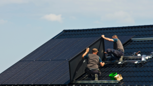 Solar Installers working on Roof